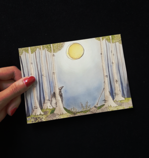 Postkarte Witch